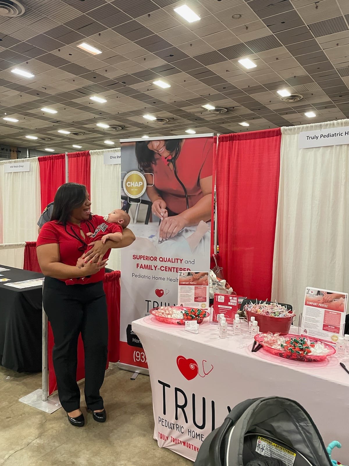 Marchelle Hopson representing Truly Pediatric at a community job fair